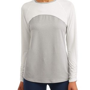 Avia Active Wear Top 3x Grey/White NWT